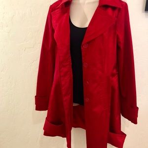 Bebe red trench coat